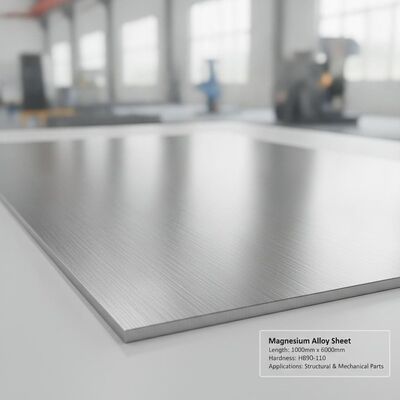 Długość 1000mm 6000mm Blacha magnezowa o twardości HB90 110, odpowiednia do części konstrukcyjnych i mechanicznych